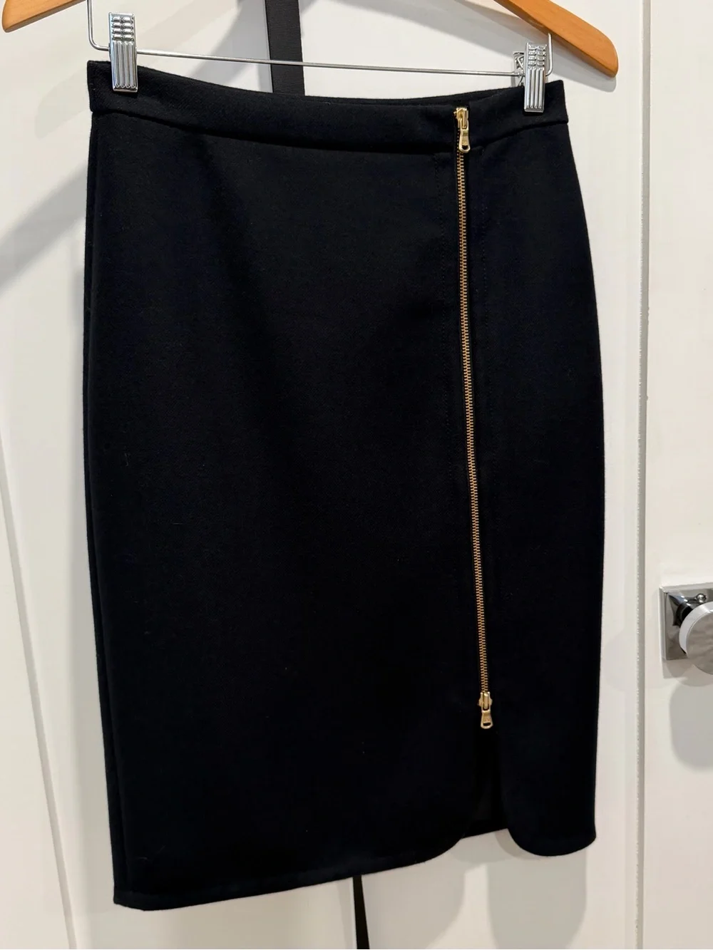 J CREW Women Zipper Skirt Black 2